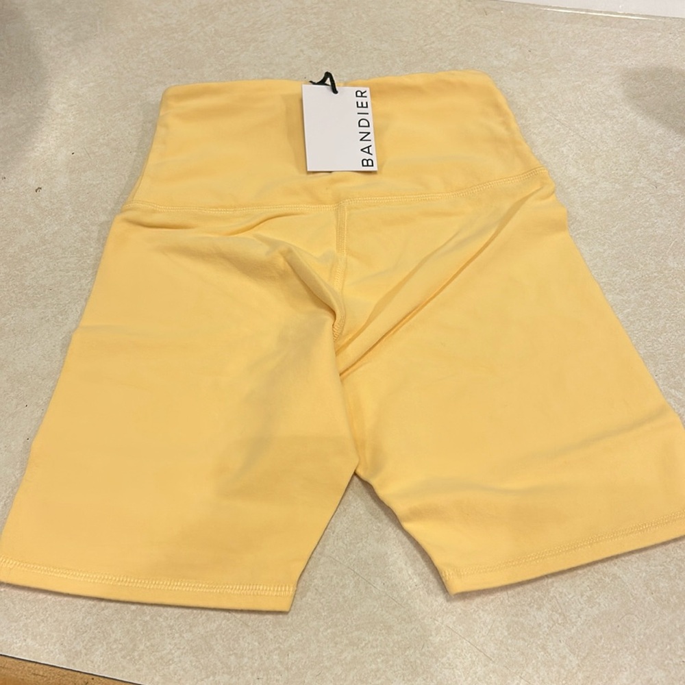 Sincerely Jules for Bandier women’s biker shorts vintage yellow. Sizes XS-2XL